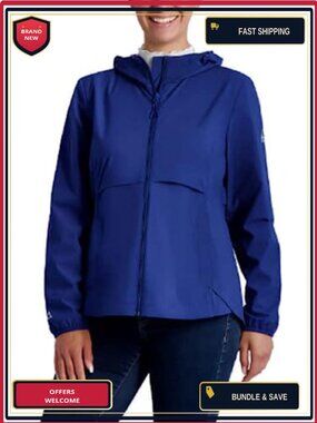 Women's Packable Rain Jacket Water Resistant Hooded Lightweight